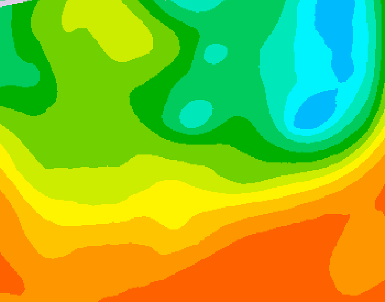 GDPS 500 millibar geopotential height 132 hour forecast chart for Canada based on 2025/06/21 0000Z data