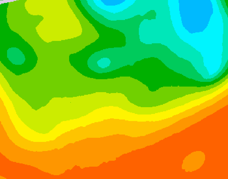 GDPS 500 millibar geopotential height 132 hour forecast chart for Canada based on 2025/06/21 1200Z data