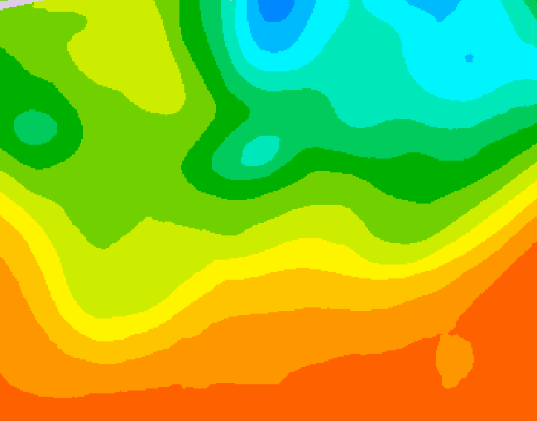GDPS 500 millibar geopotential height 150 hour forecast chart for Canada based on 2025/06/21 1200Z data