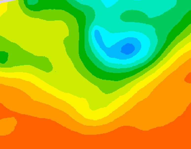 GDPS 500 millibar geopotential height 222 hour forecast chart for Canada based on 2025/06/21 1200Z data