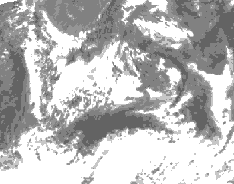 GDPS total cloud 048 hour forecast chart for Canada based on 2025/06/21 0000Z data