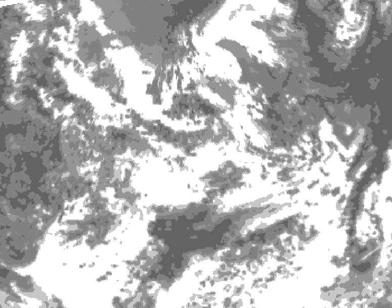 GDPS total cloud 120 hour forecast chart for Canada based on 2025/06/21 0000Z data