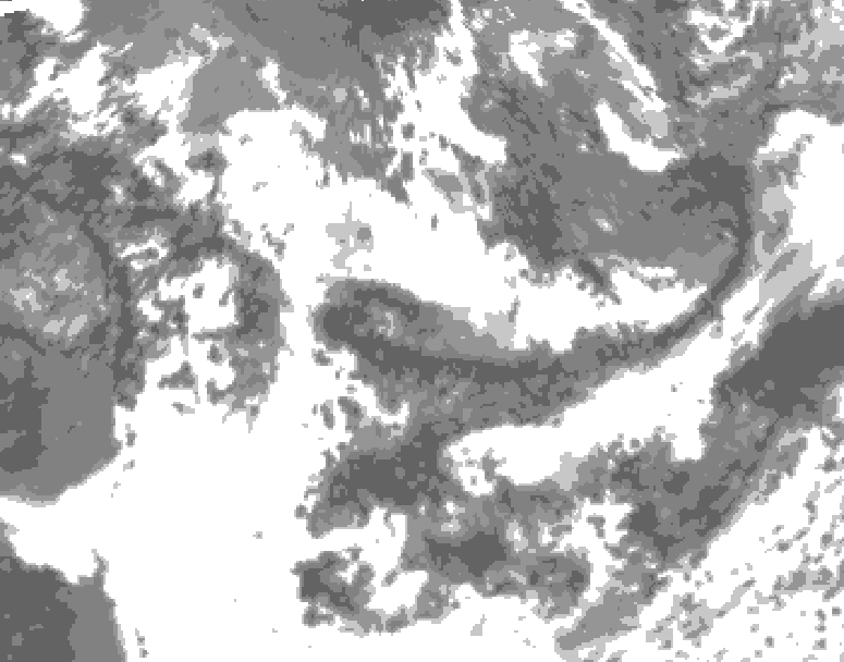 GDPS total cloud 204 hour forecast chart for Canada based on 2025/06/21 0000Z data