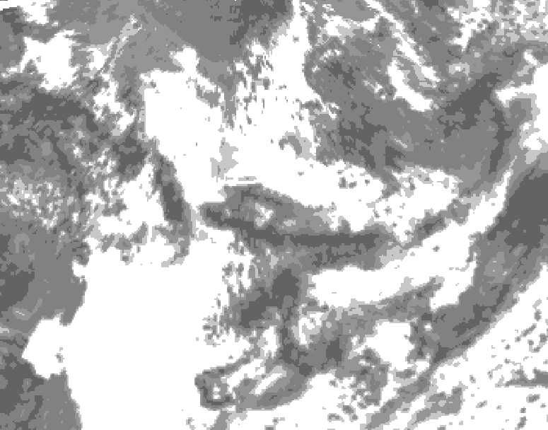 GDPS total cloud 210 hour forecast chart for Canada based on 2025/06/21 0000Z data