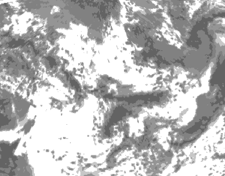GDPS total cloud 216 hour forecast chart for Canada based on 2025/06/21 0000Z data