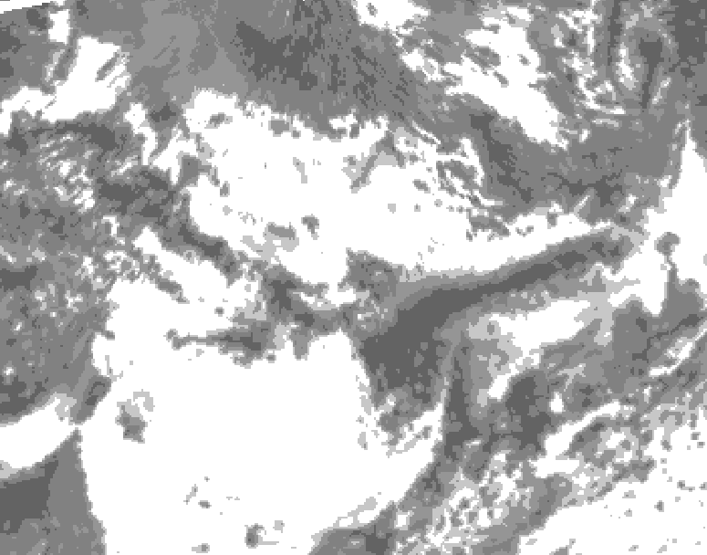 GDPS total cloud 234 hour forecast chart for Canada based on 2025/06/21 0000Z data