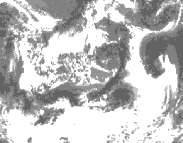 GDPS total cloud 012 hour forecast chart for Canada based on 2025/06/21 1200Z data