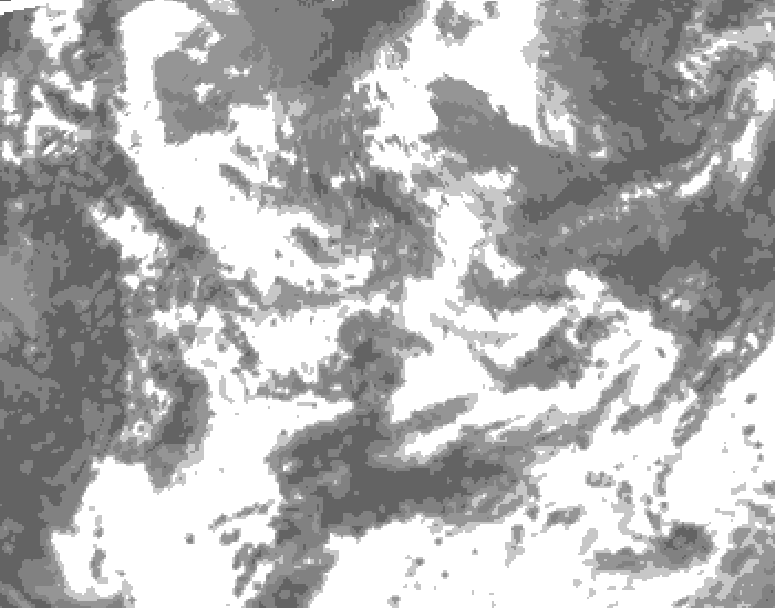 GDPS total cloud 096 hour forecast chart for Canada based on 2025/06/21 1200Z data