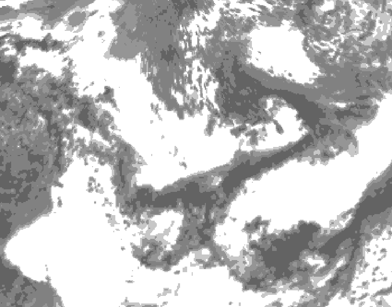 GDPS total cloud 198 hour forecast chart for Canada based on 2025/06/21 1200Z data