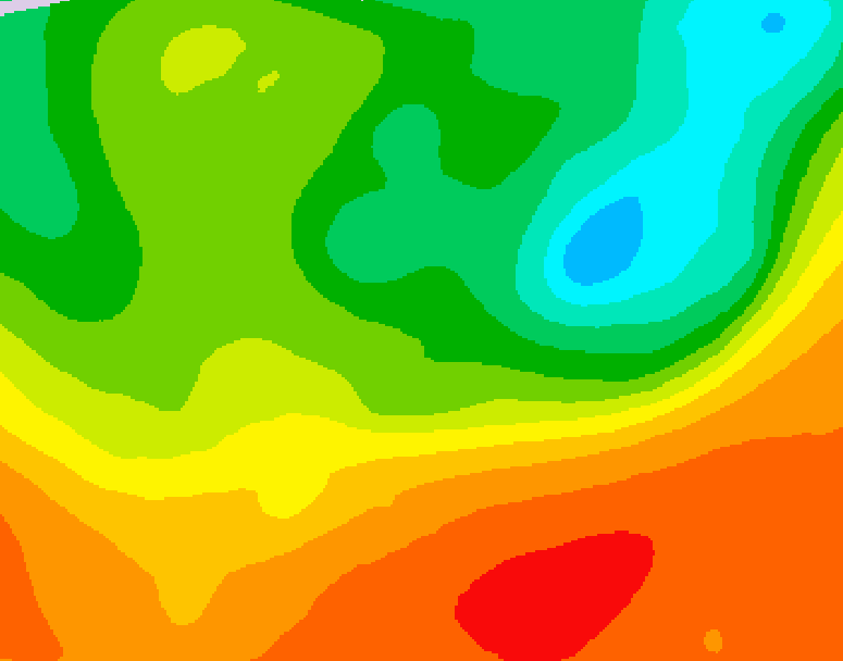GDPS 500 millibar geopotential height 084 hour forecast chart for Canada based on 2025/06/22 0000Z data