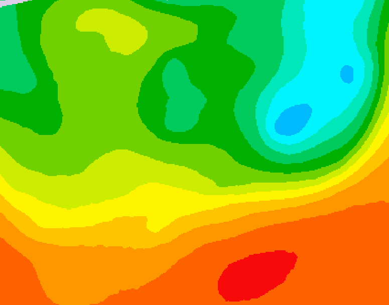 GDPS 500 millibar geopotential height 096 hour forecast chart for Canada based on 2025/06/22 0000Z data