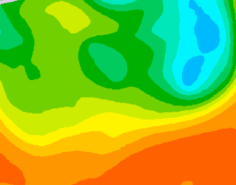 GDPS 500 millibar geopotential height 108 hour forecast chart for Canada based on 2025/06/22 0000Z data