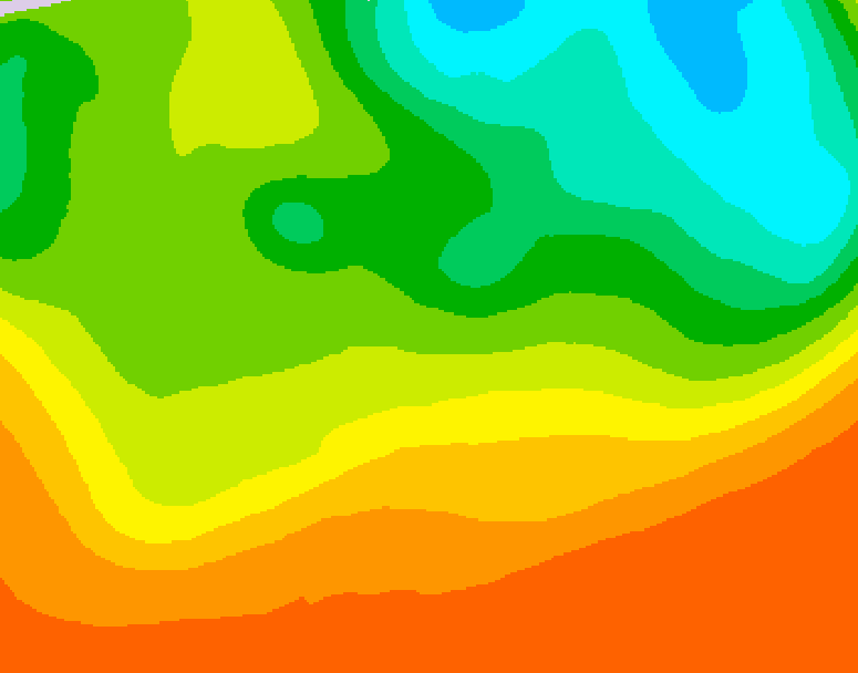 GDPS 500 millibar geopotential height 138 hour forecast chart for Canada based on 2025/06/22 0000Z data