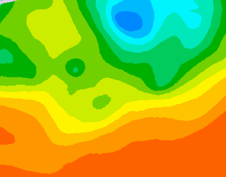 GDPS 500 millibar geopotential height 180 hour forecast chart for Canada based on 2025/06/22 0000Z data
