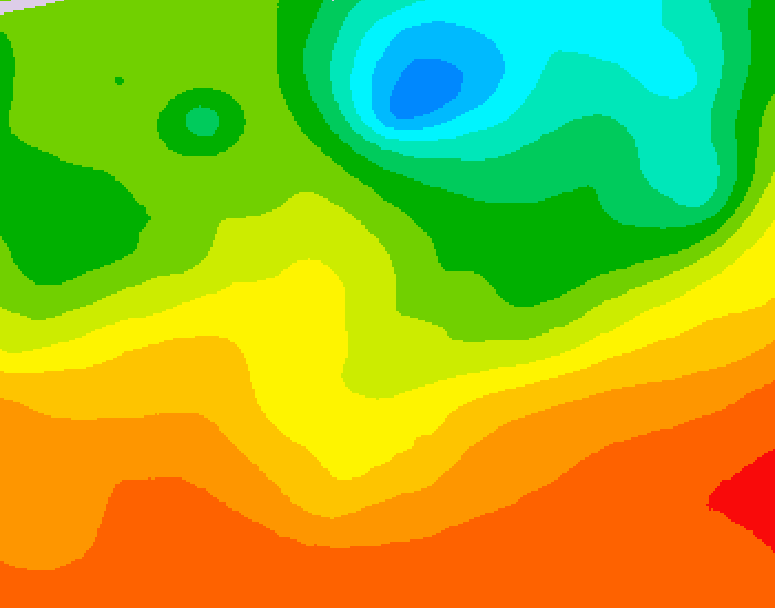 GDPS 500 millibar geopotential height 180 hour forecast chart for Canada based on 2025/06/22 1200Z data