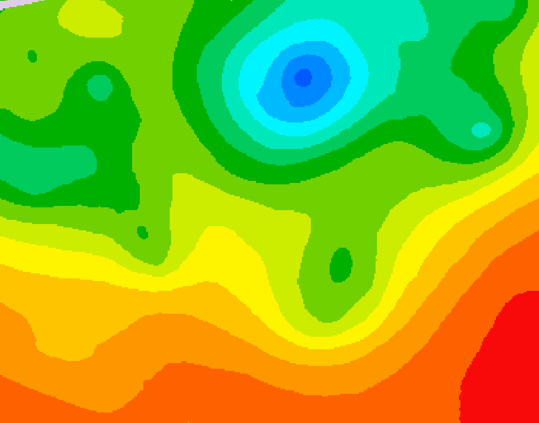 GDPS 500 millibar geopotential height 222 hour forecast chart for Canada based on 2025/06/22 1200Z data