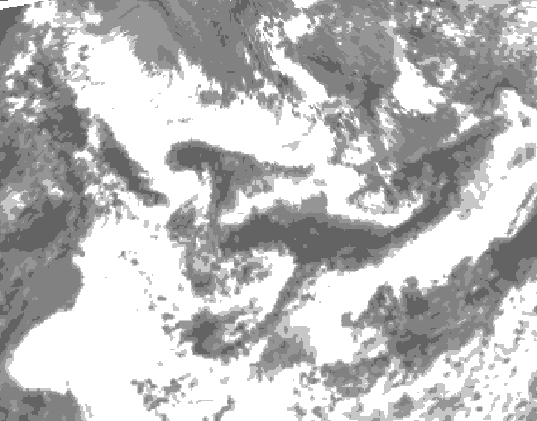 GDPS total cloud 186 hour forecast chart for Canada based on 2025/06/22 0000Z data