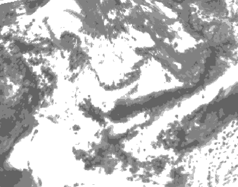 GDPS total cloud 168 hour forecast chart for Canada based on 2025/06/22 1200Z data