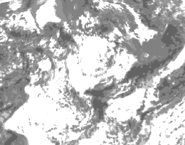 GDPS total cloud 180 hour forecast chart for Canada based on 2025/06/22 1200Z data