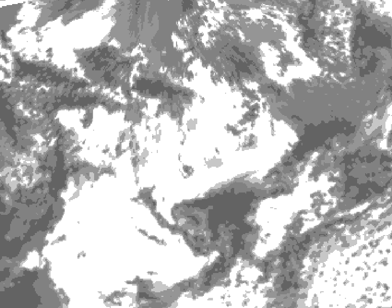 GDPS total cloud 192 hour forecast chart for Canada based on 2025/06/22 1200Z data
