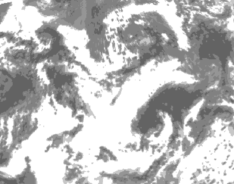 GDPS total cloud 222 hour forecast chart for Canada based on 2025/06/22 1200Z data