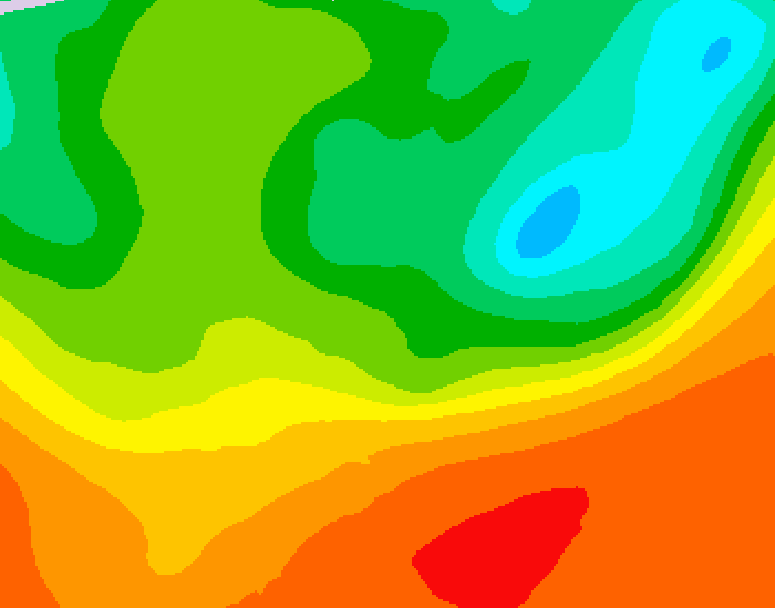 GDPS 500 millibar geopotential height 060 hour forecast chart for Canada based on 2025/06/23 0000Z data