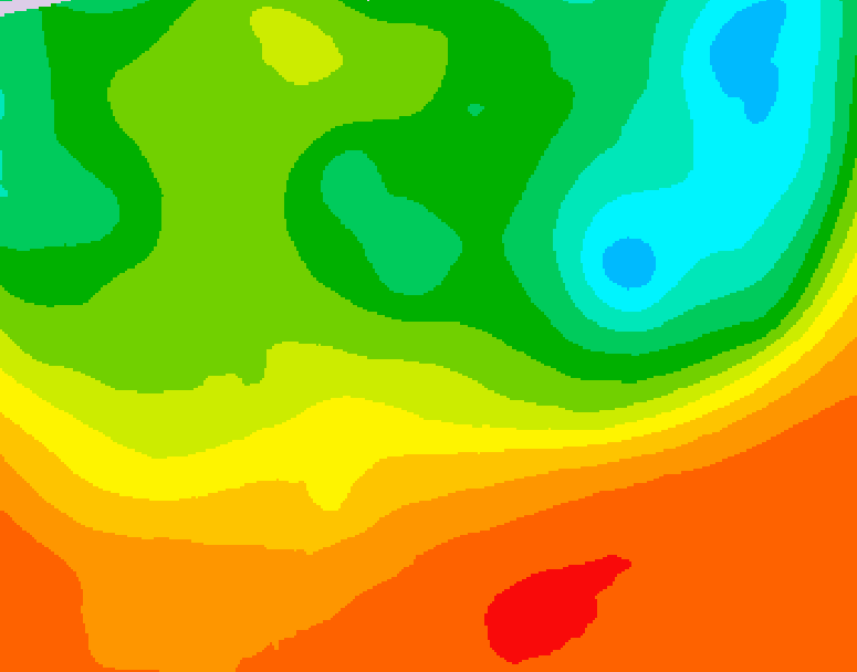 GDPS 500 millibar geopotential height 072 hour forecast chart for Canada based on 2025/06/23 0000Z data
