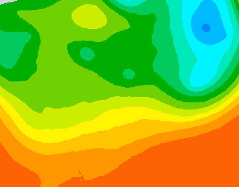 GDPS 500 millibar geopotential height 096 hour forecast chart for Canada based on 2025/06/23 0000Z data