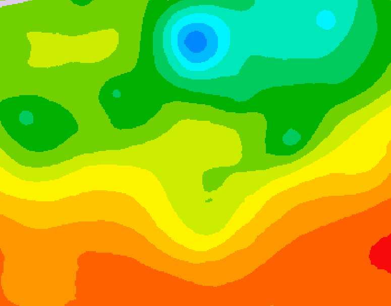 GDPS 500 millibar geopotential height 180 hour forecast chart for Canada based on 2025/06/23 0000Z data