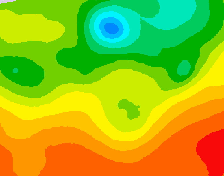 GDPS 500 millibar geopotential height 192 hour forecast chart for Canada based on 2025/06/23 0000Z data