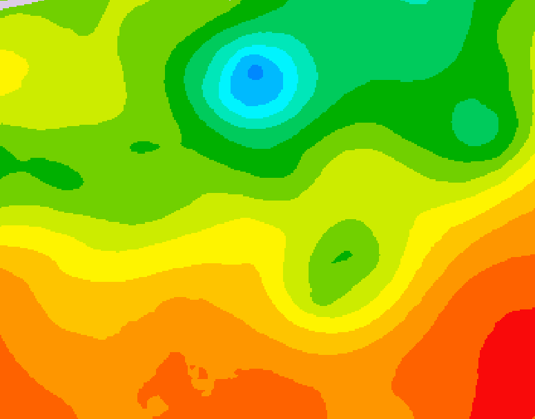 GDPS 500 millibar geopotential height 216 hour forecast chart for Canada based on 2025/06/23 0000Z data