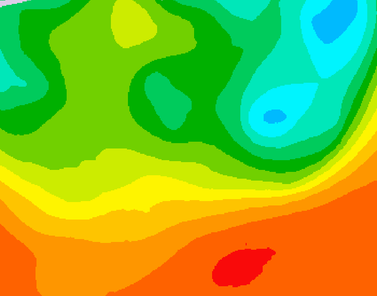 GDPS 500 millibar geopotential height 060 hour forecast chart for Canada based on 2025/06/23 1200Z data