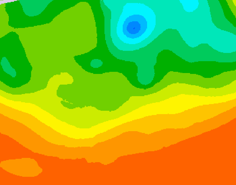 GDPS 500 millibar geopotential height 132 hour forecast chart for Canada based on 2025/06/23 1200Z data