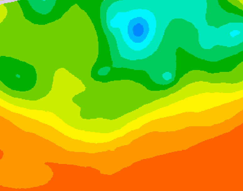 GDPS 500 millibar geopotential height 144 hour forecast chart for Canada based on 2025/06/23 1200Z data