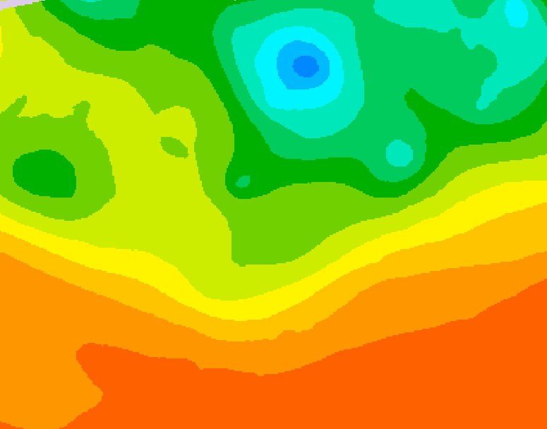 GDPS 500 millibar geopotential height 156 hour forecast chart for Canada based on 2025/06/23 1200Z data