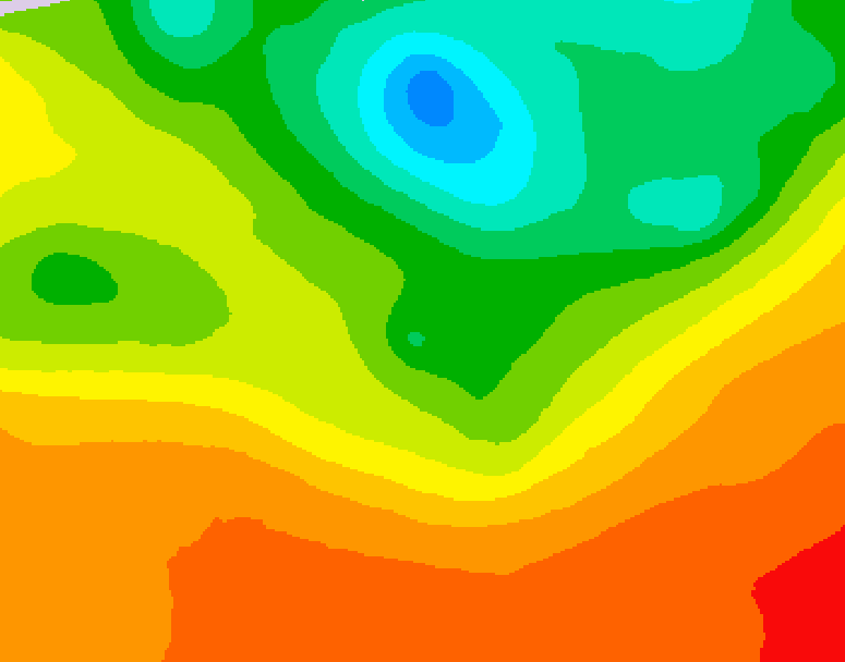 GDPS 500 millibar geopotential height 180 hour forecast chart for Canada based on 2025/06/23 1200Z data