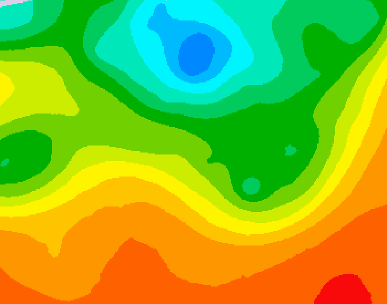 GDPS 500 millibar geopotential height 216 hour forecast chart for Canada based on 2025/06/23 1200Z data