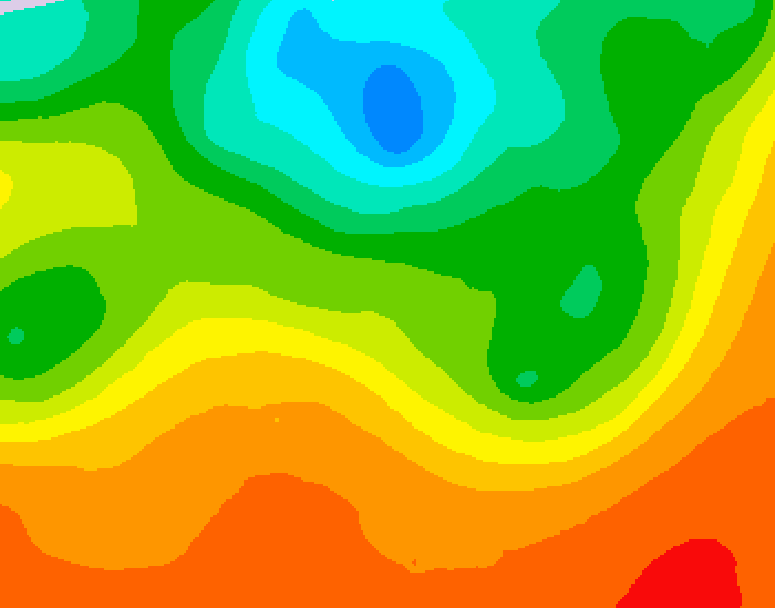 GDPS 500 millibar geopotential height 222 hour forecast chart for Canada based on 2025/06/23 1200Z data