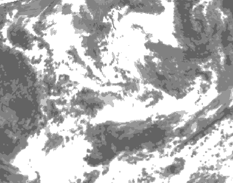 GDPS total cloud 084 hour forecast chart for Canada based on 2025/06/23 0000Z data