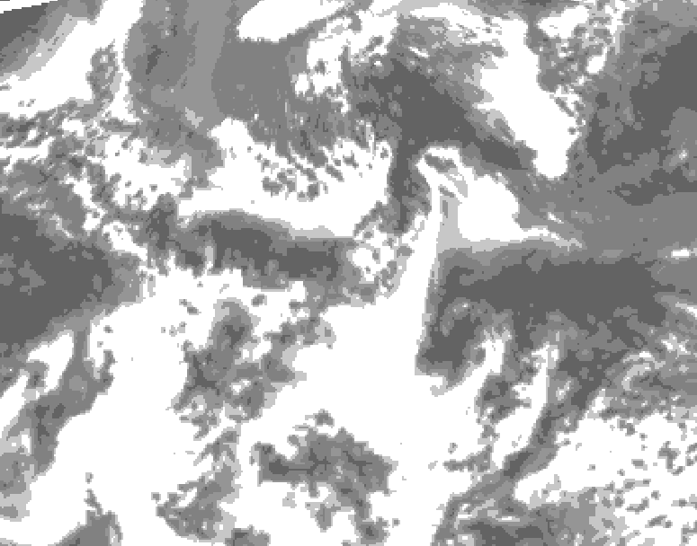 GDPS total cloud 228 hour forecast chart for Canada based on 2025/06/23 0000Z data