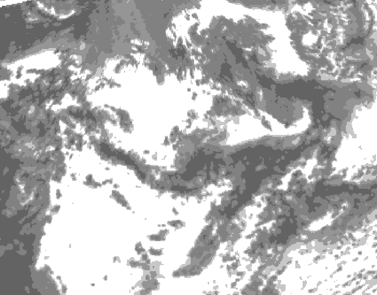 GDPS total cloud 168 hour forecast chart for Canada based on 2025/06/23 1200Z data