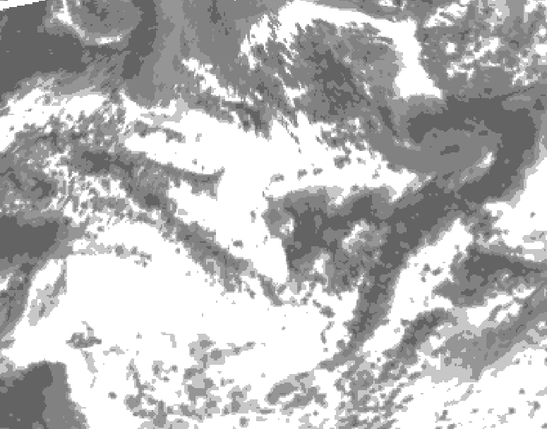 GDPS total cloud 180 hour forecast chart for Canada based on 2025/06/23 1200Z data