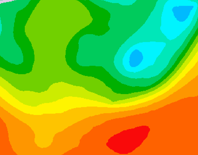 GDPS 500 millibar geopotential height 036 hour forecast chart for Canada based on 2025/06/24 0000Z data