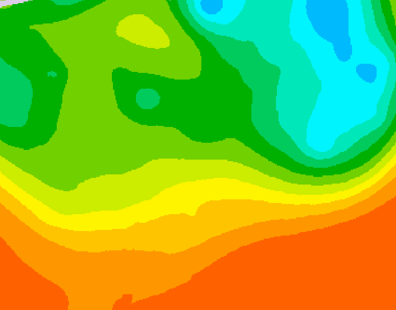 GDPS 500 millibar geopotential height 072 hour forecast chart for Canada based on 2025/06/24 0000Z data