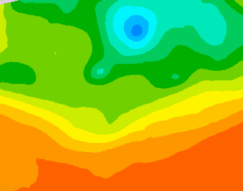 GDPS 500 millibar geopotential height 132 hour forecast chart for Canada based on 2025/06/24 0000Z data