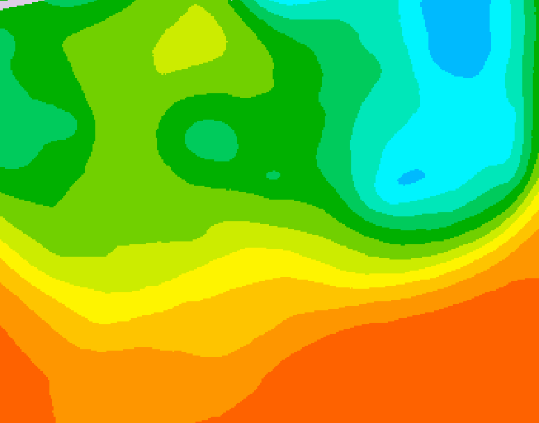 GDPS 500 millibar geopotential height 048 hour forecast chart for Canada based on 2025/06/24 1200Z data