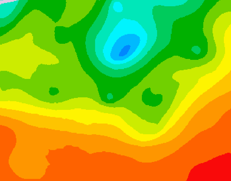GDPS 500 millibar geopotential height 180 hour forecast chart for Canada based on 2025/06/24 1200Z data