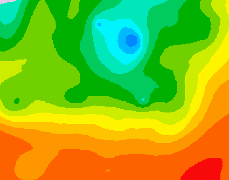 GDPS 500 millibar geopotential height 198 hour forecast chart for Canada based on 2025/06/24 1200Z data