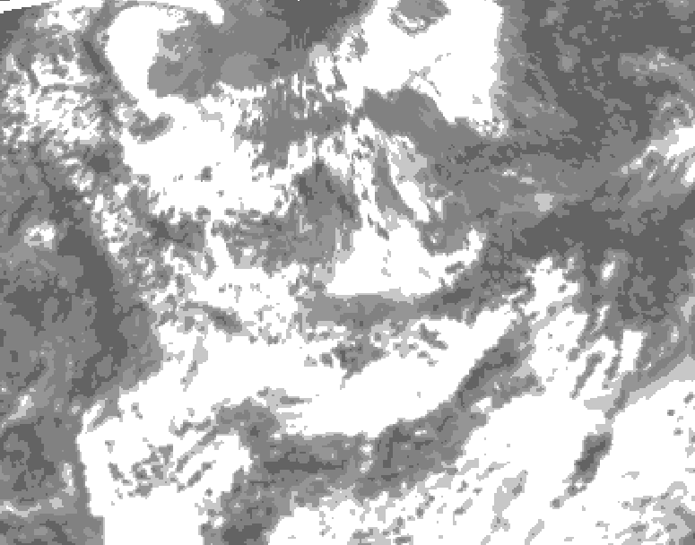 GDPS total cloud 024 hour forecast chart for Canada based on 2025/06/24 0000Z data