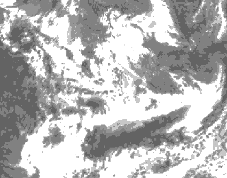 GDPS total cloud 060 hour forecast chart for Canada based on 2025/06/24 0000Z data